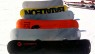 De snowboards op een rij